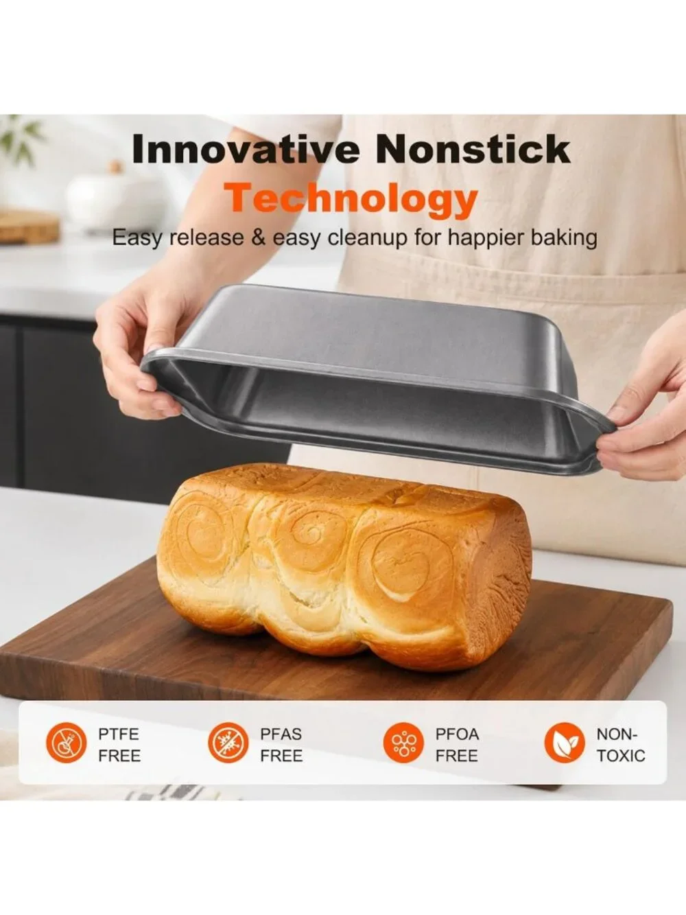 Nonstick 8-Piece Baking Pans Set with Baking Glove - Essential Kitchen Bakeware